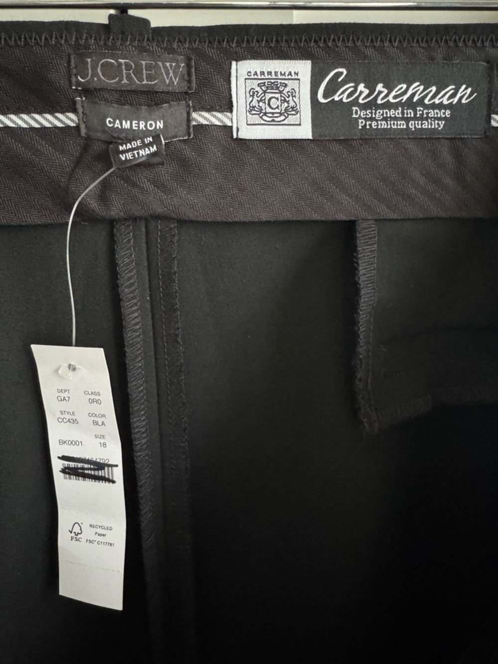 J.Crew Cameron Pant in Four Season Stretch in Black Size 18 - Picture 4 of 4